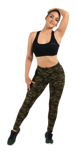 Imagen 1 de 7 de Malla Camuflaje Leginss Camuflaje Gym Fitness Deporte