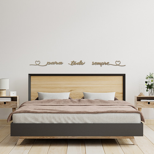 Palavra Decorativa Deparede Mdf Corte Laser Para Todo Sempre Titulos Cru