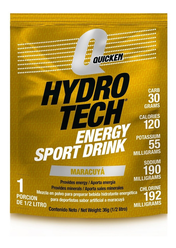Hidratante Energética Hydrotech X 20 Sobres De 36g Whey
