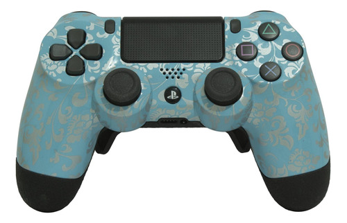 Controle Stelf Ps4 Com Grip Floral Cyan