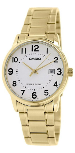 Reloj Análogo Casio Mtp-v002g-7b2udf Resistente Al Agua