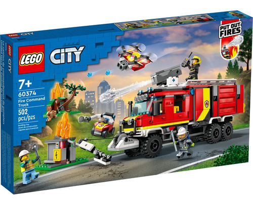 Lego Cidade 60374 City Caminhão De Comando Dos Bombeiros - Quantidade De Peças 502