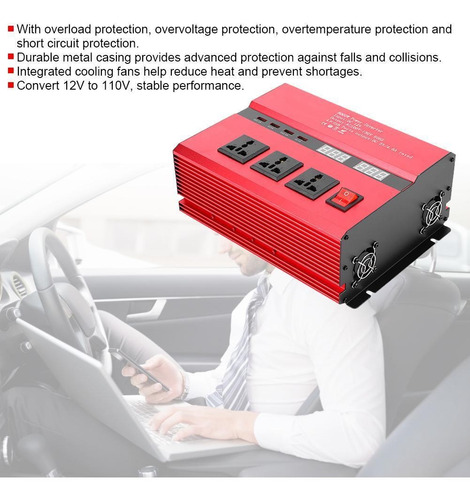 Imagen 4 de 9 de 8000w 12v A 110v Transformador Inversor De Voltaje Correcto
