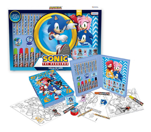 Super Set Colorear Valija Creativa Sonic Tapimovil