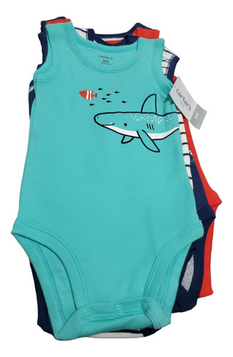 Set De 5 Pañaleros Carters Para Bebe Monos, Enterizos