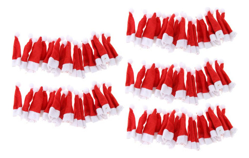 Tf 100pcs / Pack Santa Claus Sombrero Cap Wrap Decoración De