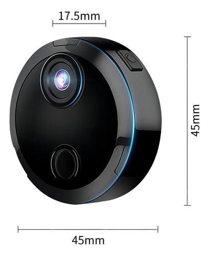 Mini Cámara De Seguridad Espía A9 Inalámbrica Hd 1080p Wifi Color Negro