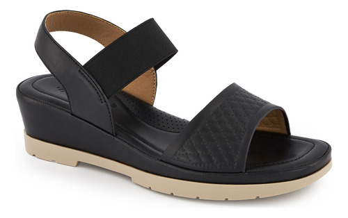 Sandalia Casual Andrea Punta Cuadrara Para Mujer Color Negro