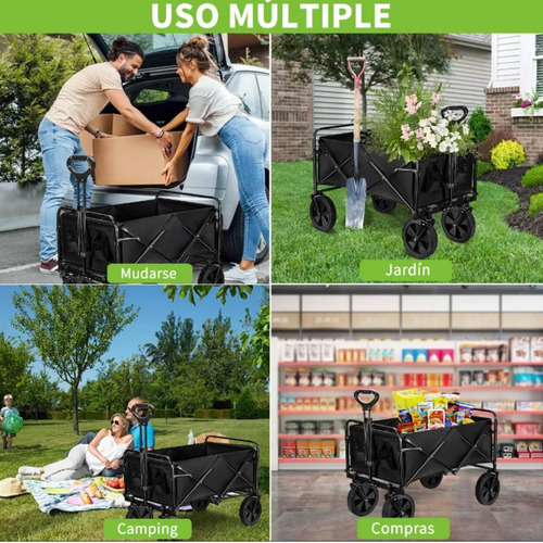 Carrito Vagón Plegable Portátil Multiusos Resistente Cámping