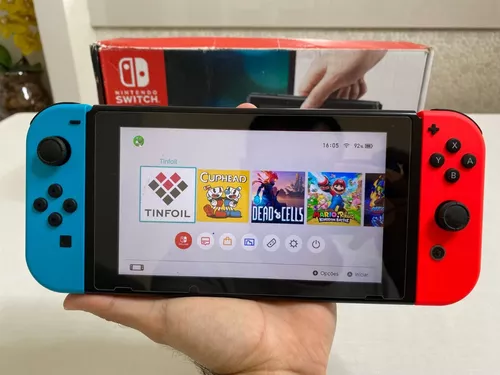 Nintendo Switch V1 Desbloqueado Completo Lotado De Jogos - Escorrega o Preço