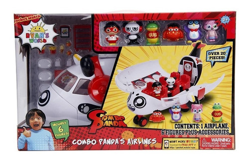 Ryan's World Combo Panda's Airlines Aerolínea Avión Panda
