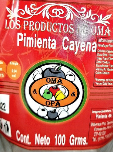 Pimienta Cayena En Polvo 100 Grms 2 Piezas
