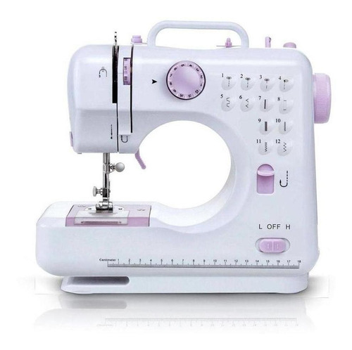 Máquina de coser portátil de 12 puntos con pedal de mango ligero