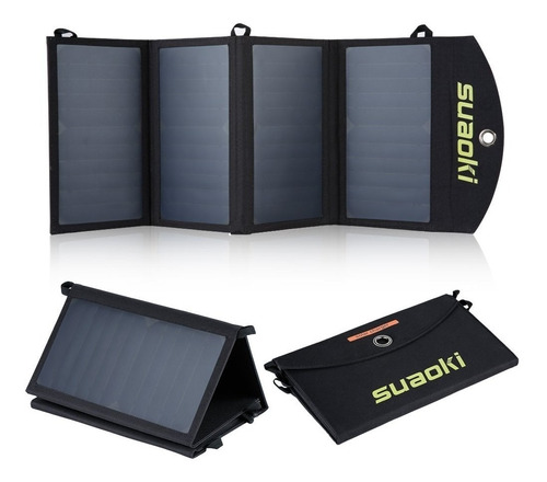 Cargador Solar Suaoki 25w 4 Paneles 2 Usb Alta Capacidad