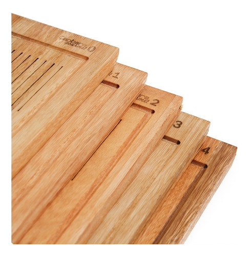 Imagen 6 de 8 de Tablas Para Asado X 5 Unidades Block De Madera Capibara