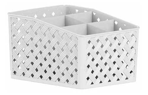 Cesto Organizador Rattan 5 Divisiones Multiuso 20x16x12cm