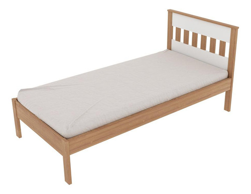 Cama Solteiro Multimóveis Cr35010 Amendoa/branca