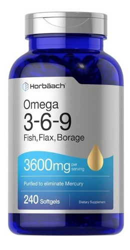 Triple Omega 3-6-9 3600 Mg 240  - Horbaach Usa - Nuevo Look