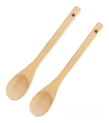 Set X4 Cucharas De Madera Cocina Gastronómica Chef 25cm