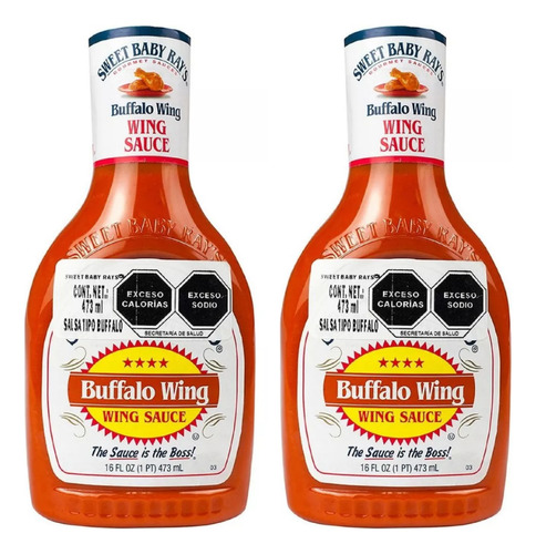 2 Sweet Baby Ray's Buffalo Wing Sauce Salsa - Bufalo Alitas