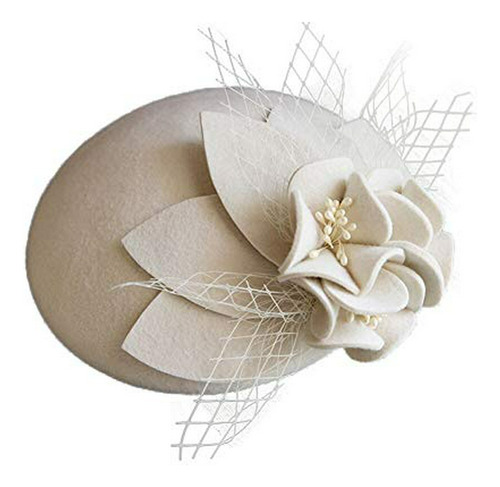 Sombrero Gorra Pesca F Fadves Mujeres Lana Fascinator Birdca