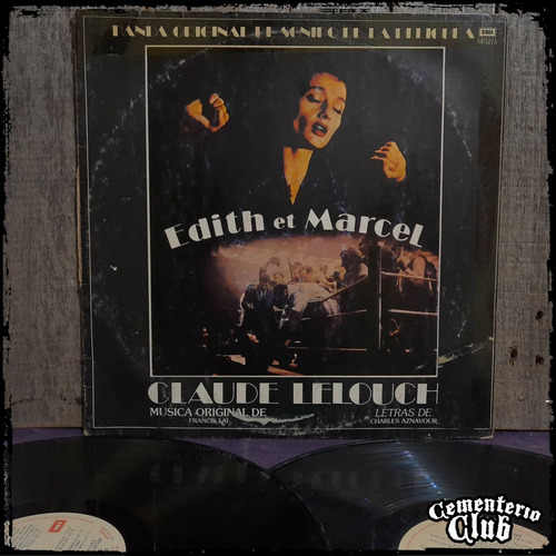 Edith Et Marcel Soundtrack - Arg 1983 Edith Piaf Vinilo 2 Lp