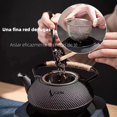 Lagom Teteras Y Hervidores De Estilo Japonés De 1200 Ml Con 4 Tazas Infusor Y Hierro Fundido Colador Modelado Para La Oficina En El Hogar Tetera O Decoración De Té De Yoga Etera