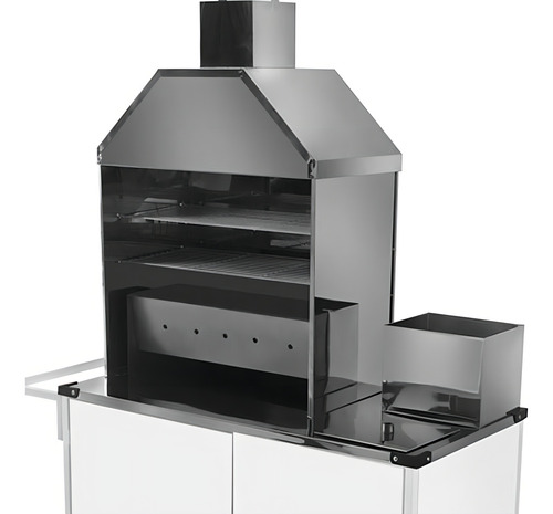 Carrinho De Churrasco Cefaz Branco Com Rodas Maciças Bl03m