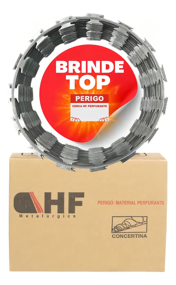 HF Metalúrgica Concertina Rolo 30cm Ref Para 10 Metros - 10 Dias