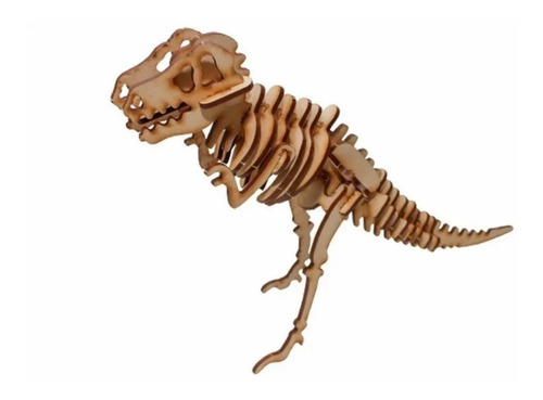 Esqueleto Dinosaurio T-rex 37 Cm De Madera Armar 3d La Plata