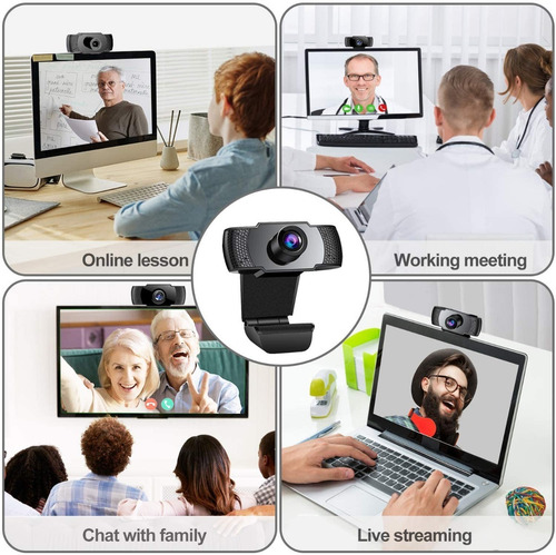 Imagen 10 de 10 de Camara Web 1080p Con Microfono Usb Webcam Para Computadora