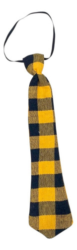 Fantasia Saia Junina Xadrez Godê - Com Renda + Gravata Xadrez Amarelo E Preto Renda Preta Cintura 70cm Ate 100cm