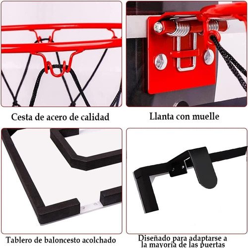 Juego Mini Portería Baloncesto Profesional Para Interiores