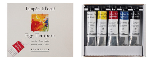 Sennelier Egg Tempera Set, 0.71 Onzas Lquidas (paquete De 5)