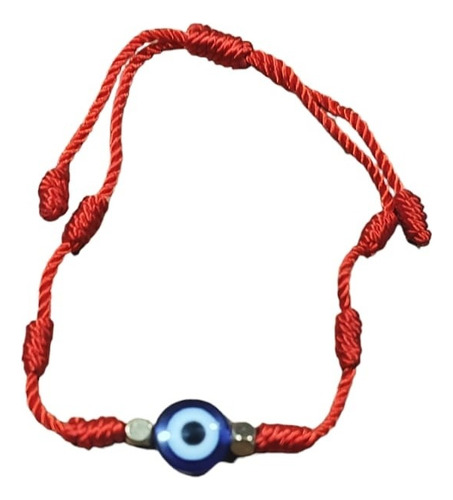 Pulsera De Protección 7 Nudos Con Hilo Rojo Ojo Turco