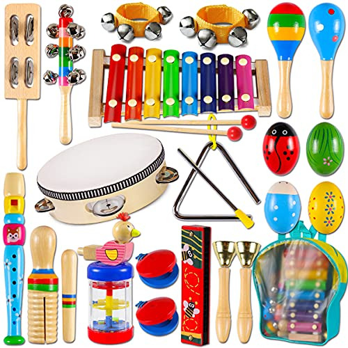 Looikoos Toddler Musical Instruments,wooden Percussion Instr