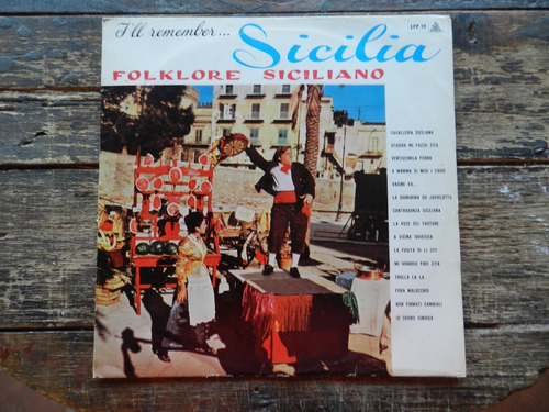 G. Santonocito  Folklore Siciliano   Lp Vinilo 8 Puntos