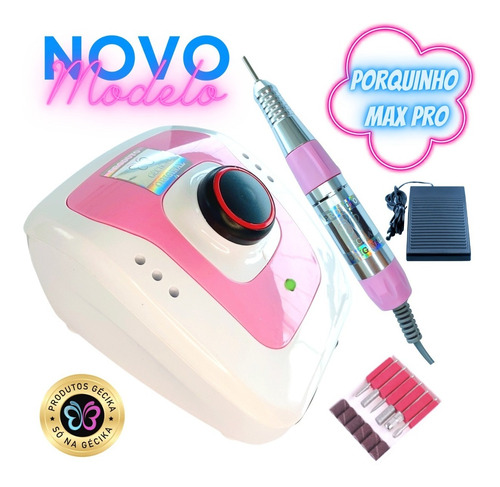 Imagem 4 de 10 de Kit Unha De Gel Cabine Luminaria Lixa Eletrica Porquinho