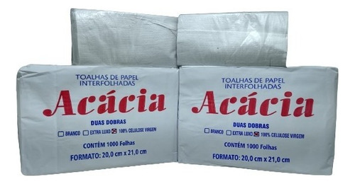 Papel Toalha Interfolhado 20x21 100% Celulose Branco