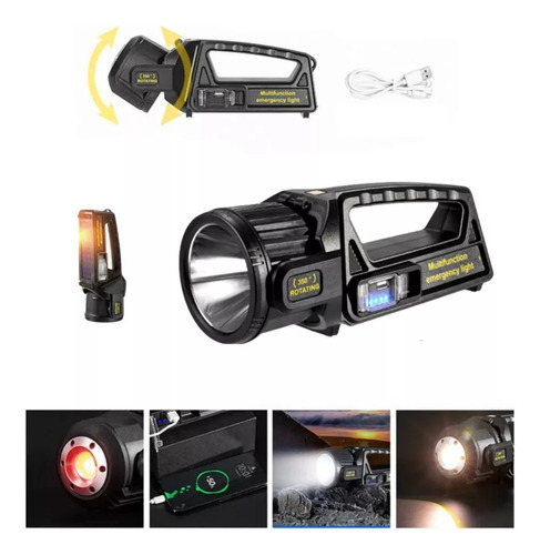 Linterna Lampara Solar Led Recargable Multifuncional