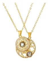 Comprar Collar Sol Y Luna Para Parejas Con Te Amo En Cien Idiomas 