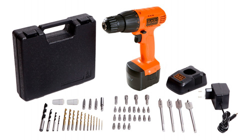 Taladro Inalambrico 10mm 12v Cd121k + Kit  Black Decker