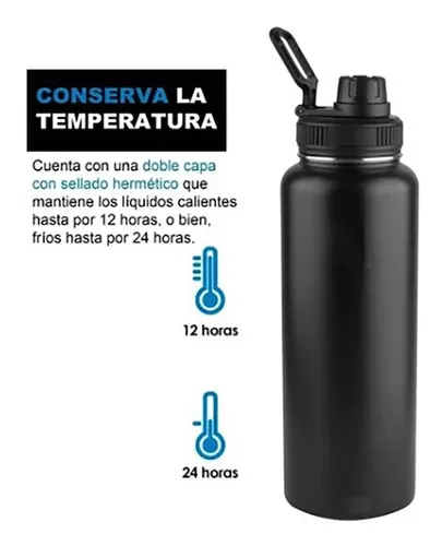 Botellas de agua caliente/fría de acero inoxidable de 24 onzas para  mantener cualquier bebida caliente durante 12 horas y fría durante 24  horas