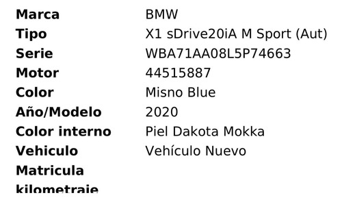 BMW X1 2.0 Sdrive 20ia M Sport At
