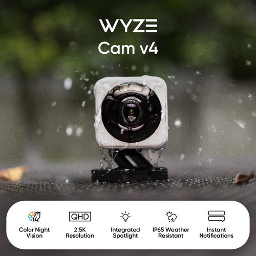 Cámara De Seguridad Wyze Cam V4 2k Hd Wi-fi Interior/exterio
