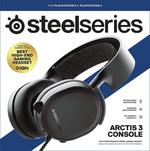 Imagen 2 de 6 de Audífonos Steelseries Arctis 3 Negros Caja Abierta