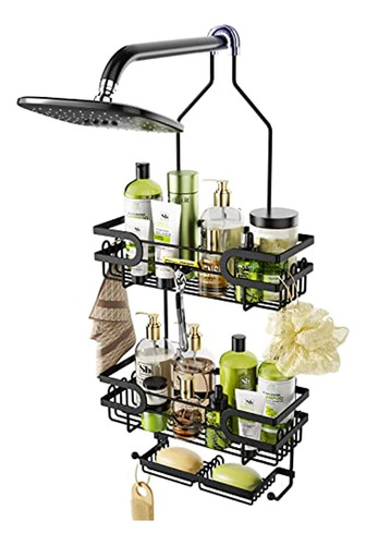 Hapirm Hanging Shower Caddy Con Dos Soportes De Jabón, Estan