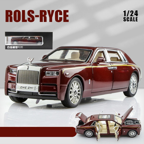 Rolls-royce Phantom Miniatura Metal Autos Con Luces Y Sonido