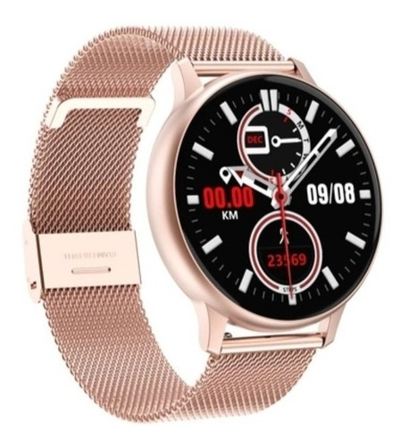 Smartwatch DT NO.1 DT88 Pro 1.3" Caja 42mm De Acero Inoxidable Rose Gold Malla Rose Gold De Acero Y Bisel De Acero Inoxidable