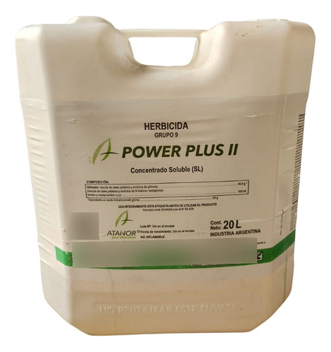 Glifosato Herbicida  66% Power Plus Ii 20lt Atanor Matayuyos